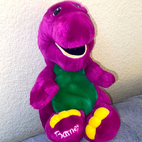 barney Toys Vintage Barney The Dinosaur 2 Plush Lyons Group Purple
